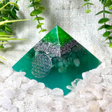 ELLEN - Orgonite Pyramid - EMF Protector - Aventurine Crystal and Aluminum Metal