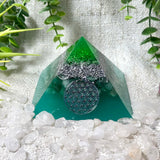 ELLEN - Orgonite Pyramid - EMF Protector - Aventurine Crystal and Aluminum Metal