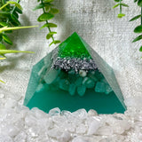 ELLEN - Orgonite Pyramid - EMF Protector - Aventurine Crystal and Aluminum Metal