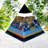 MARY - Orgonite Pyramid - EMF Protector - Lapis Lazuli and Brass Metal