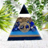 MARY - Orgonite Pyramid - EMF Protector - Lapis Lazuli and Brass Metal