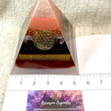 EMILIA - Orgonite Pyramid - EMF Protector - Rose Quartz and Copper Metal