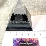 NORA - Orgonite Pyramid - EMF Protection - Obsidian Crystal and Aluminum Metal