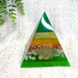 CHLOE - Orgonite Pyramid - EMF Protector - Citrine Crystal and Copper Metals