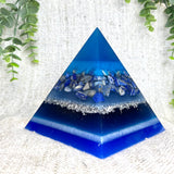 ELENA - Orgonite Pyramid - EMF Protector - Lapis Lazuli and Aluminum Metal