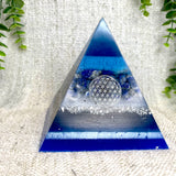 ELENA - Orgonite Pyramid - EMF Protector - Lapis Lazuli and Aluminum Metal