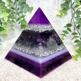 HAYLEY - Orgonite Pyramid - EMF Protector - Amethyst Crystal and Aluminum Metal