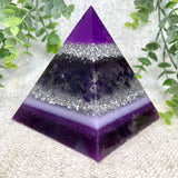 HAYLEY - Orgonite Pyramid - EMF Protector - Amethyst Crystal and Aluminum Metal