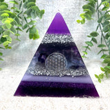 HAYLEY - Orgonite Pyramid - EMF Protector - Amethyst Crystal and Aluminum Metal