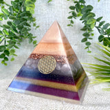 EMILIA - Orgonite Pyramid - EMF Protector - Rose Quartz and Copper Metal