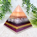 EMILIA - Orgonite Pyramid - EMF Protector - Rose Quartz and Copper Metal
