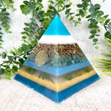 GAIA - Orgonite Pyramid - EMF Protector - Aventurine Crystal and Brass Metal