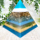GAIA - Orgonite Pyramid - EMF Protector - Aventurine Crystal and Brass Metal