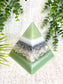 SAGE - Orgonite Pyramid - EMF Protector - White Milky Quartz and Aluminum Metals