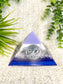 LUNA - Orgonite Pyramid - EMF Protector - White Milky Quartz and Aluminum Metals