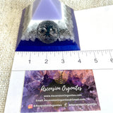 LUNA - Orgonite Pyramid - EMF Protector - White Milky Quartz and Aluminum Metals