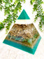 NATHALY - Orgonite Pyramid - EMF Protector - Citrine & Aventurine Crystal and Brass Metal