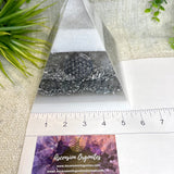 MONICA - Orgonite Pyramid - EMF Protector - White Quartz and Aluminum Metal