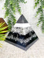 ASHLEY - Orgonite Pyramid - EMF Protector - Moonstone Crystal, Black Obsidian Crystals and Aluminum Metal