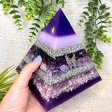 MICHAEL - Orgonite Pyramid - EMF Protector - Amethyst, Charoite, Ametrine, Kunzite and Aluminum Metal