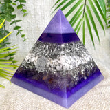 LILAC - Orgonite Pyramid - EMF Protector - Howlite, Ametrine Crystal and Aluminum Metals