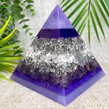 LILAC - Orgonite Pyramid - EMF Protector - Howlite, Ametrine Crystal and Aluminum Metals