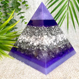 LILAC - Orgonite Pyramid - EMF Protector - Howlite, Ametrine Crystal and Aluminum Metals