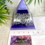 LILAC - Orgonite Pyramid - EMF Protector - Howlite, Ametrine Crystal and Aluminum Metals