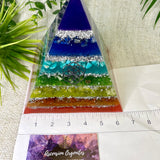 FELICITY -All Chakras Pyramid - EMF Protector - Lapis Lazuli, Turquoise, Aventurine, Citrine and Carnelian with Aluminum Metals