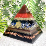 SCORPIO - Astrology Edition - Orgonite Pyramid - EMF Protector - Black Tourmaline, Sodalite, Smoky Quartz and Brass Metals