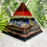 SCORPIO - Astrology Edition - Orgonite Pyramid - EMF Protector - Black Tourmaline, Sodalite, Smoky Quartz and Brass Metals