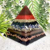 SCORPIO - Astrology Edition - Orgonite Pyramid - EMF Protector - Black Tourmaline, Sodalite, Smoky Quartz and Brass Metals