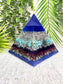 SAGITTARIUS - Astrology Edition - Orgonite Pyramid - EMF Protector - Clear Quartz, Turquoise, Ruby with Aluminum Metal