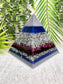 CAPRICORN- Astrology Edition - Orgonite Pyramid - EMF Protector - Green Fluorite, Garnet, Ruby with Aluminum Metal