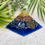 MARCEL- Orgonite Pyramid - EMF Protector - Sodalite Crystal and Copper Metal