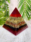 ARIES - Astrology Edition - Orgonite Pyramid - EMF Protector - Citrine, Carnelian, Garnet and Brass Metals