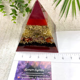 ARIES - Astrology Edition - Orgonite Pyramid - EMF Protector - Citrine, Carnelian, Garnet and Brass Metals