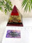 ARIES - Astrology Edition - Orgonite Pyramid - EMF Protector - Citrine, Carnelian, Garnet and Brass Metals