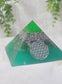ELLEN - Orgonite Pyramid - EMF Protector - Aventurine Crystal and Aluminum Metal